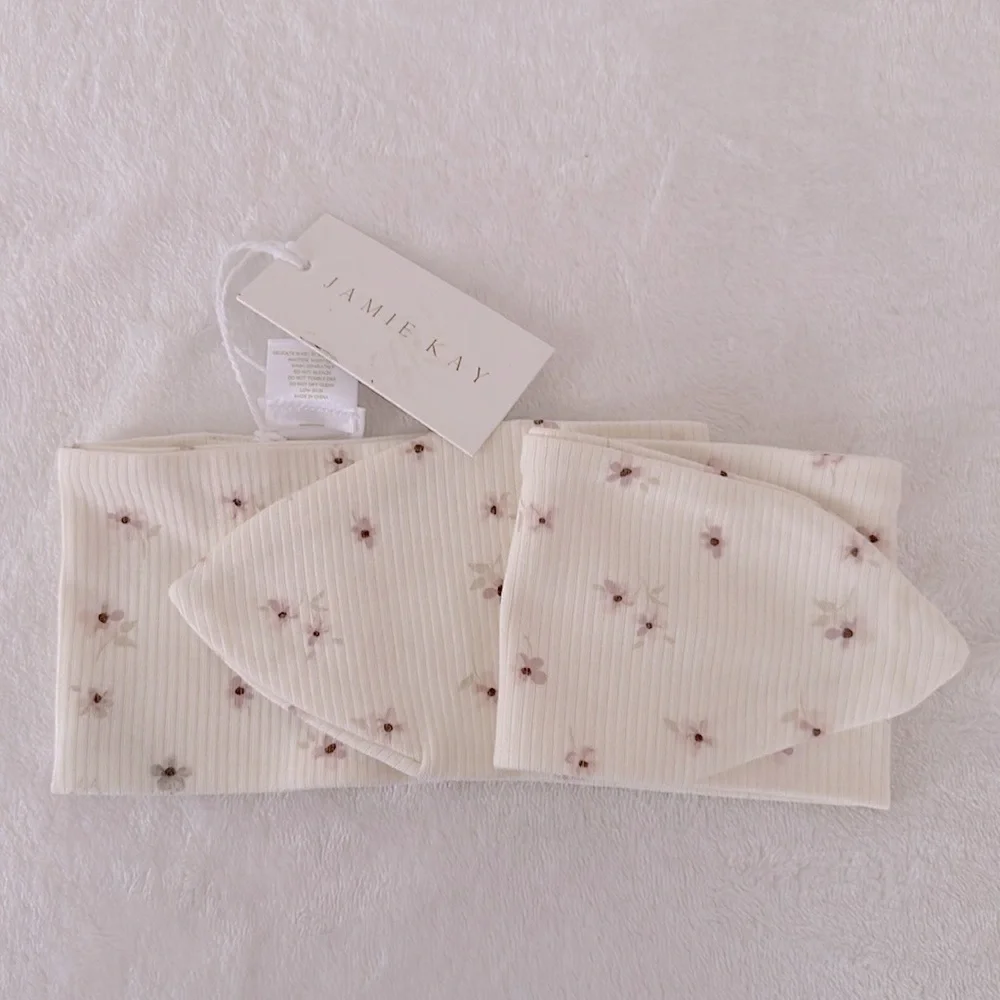 Jamie Kay Rosalie Floral Mauve Organic Cotton Headband